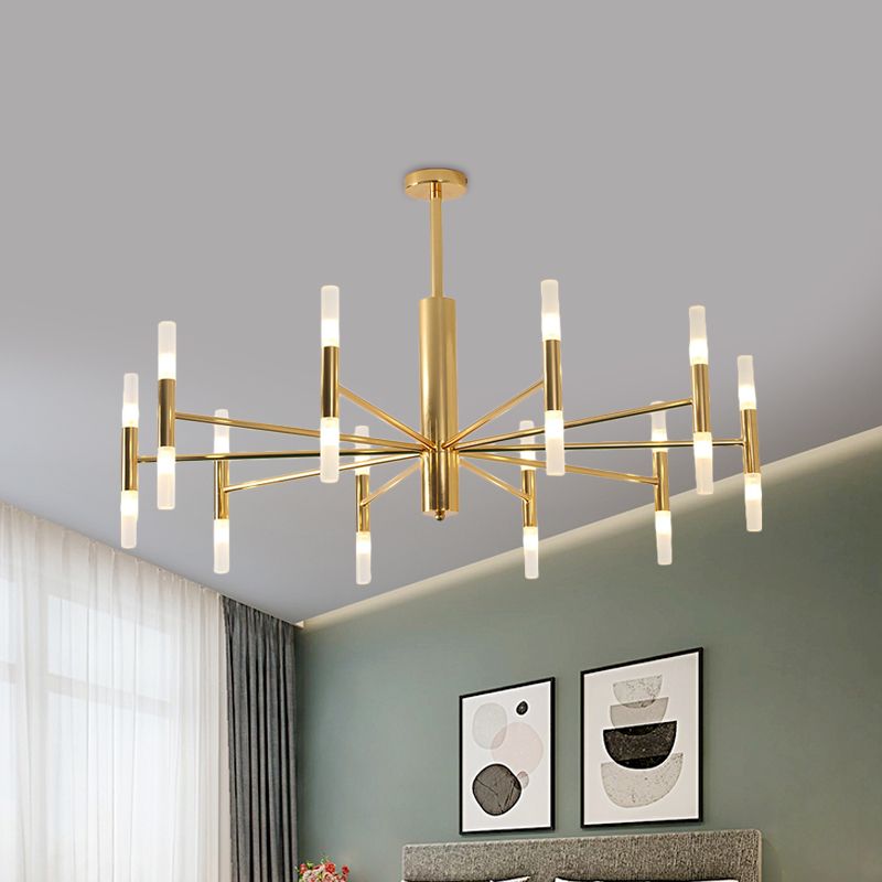 GoldLume - Elegant Guld LED Lysekrone