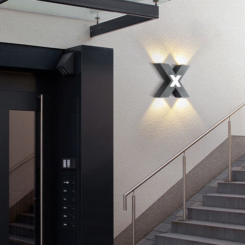 Vandtæt X-Formet Væglampe Udendørs | LuxeLight-4