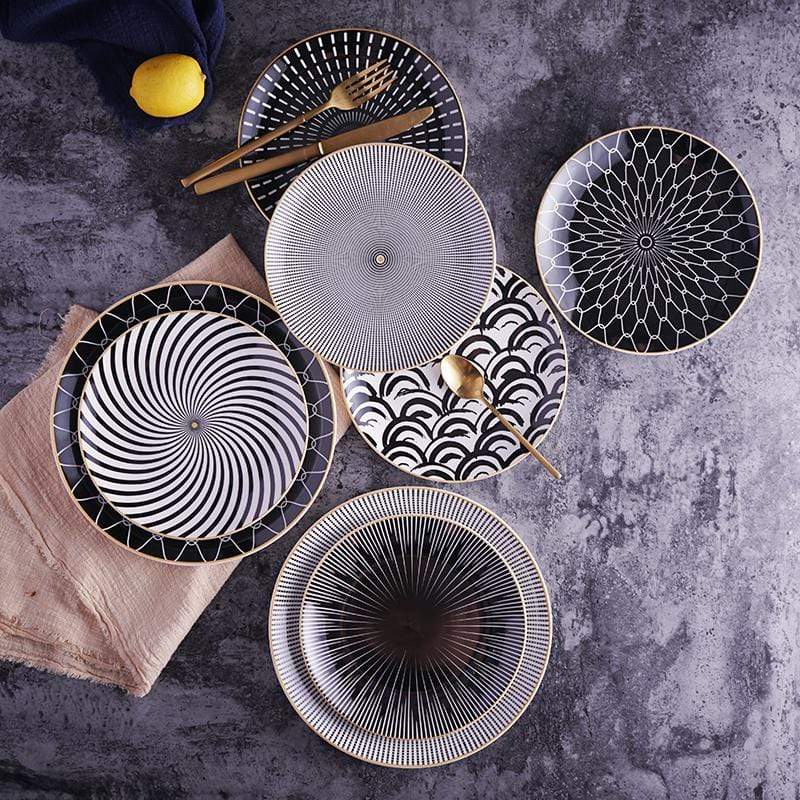 Euclid Tallerkenkollektion – Elegant og Tidssløst Design | GildedPlates
