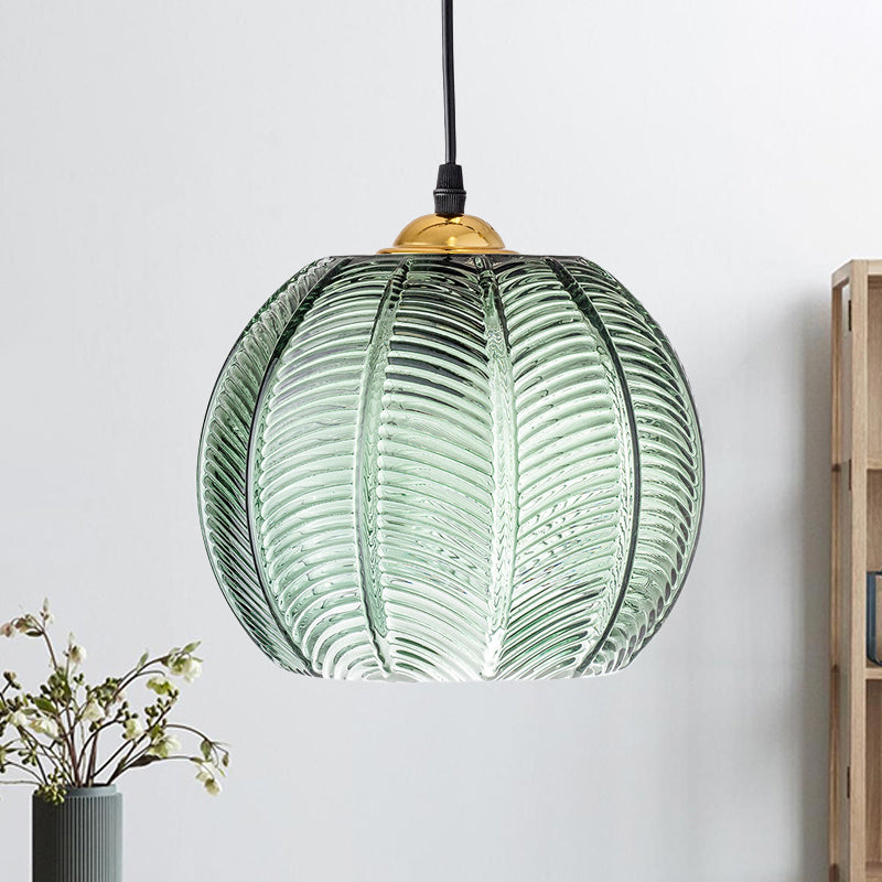 Retro Grøn Glas Hængelampe | EmeraldGlow