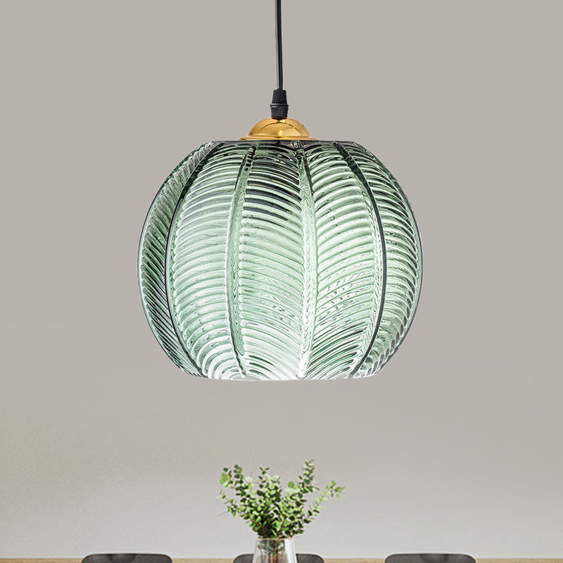 Retro Grøn Glas Hængelampe | EmeraldGlow