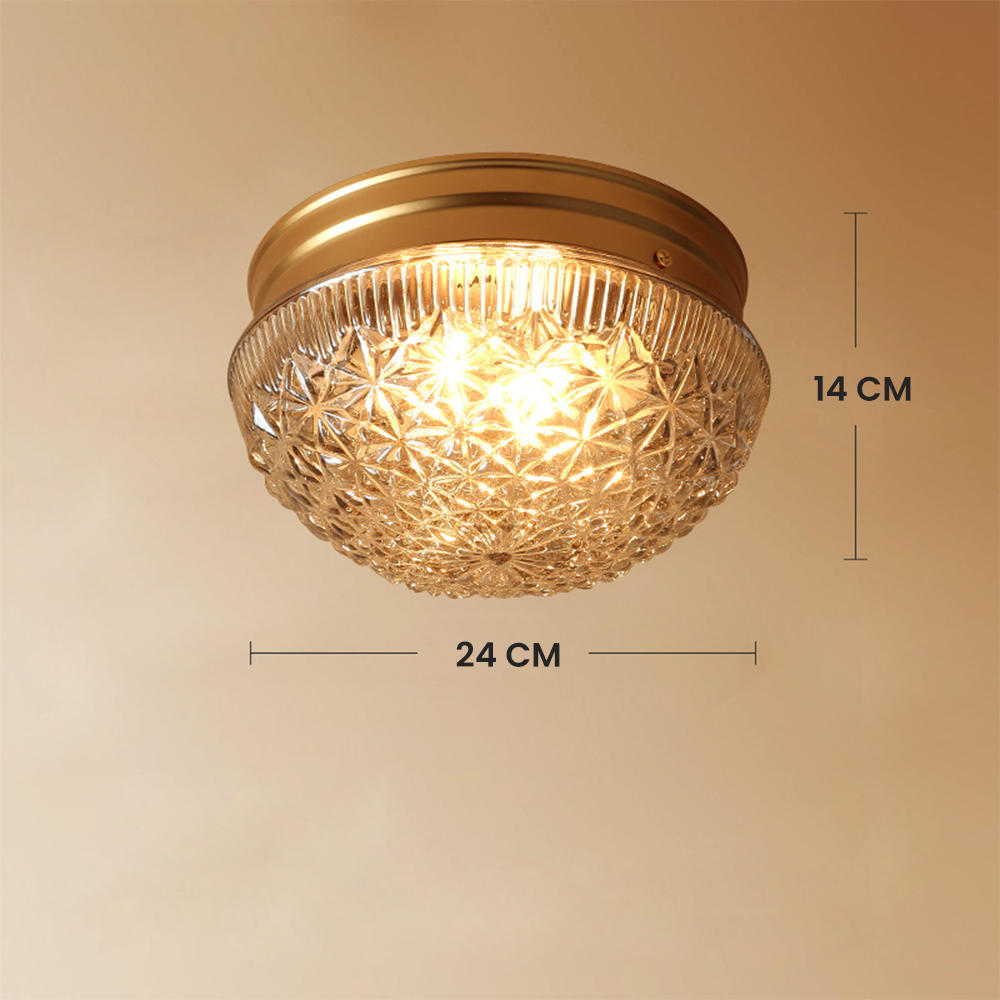 Stilfuld Glaspanel Plafondlampe | ClearLuxe