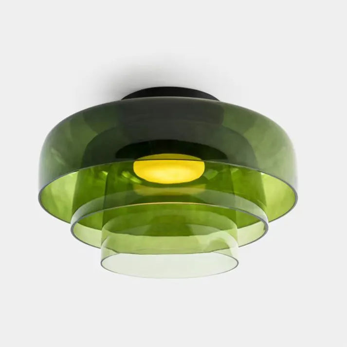 GlasElegance – Middelalderlig Loftslampe med Moderne Twist