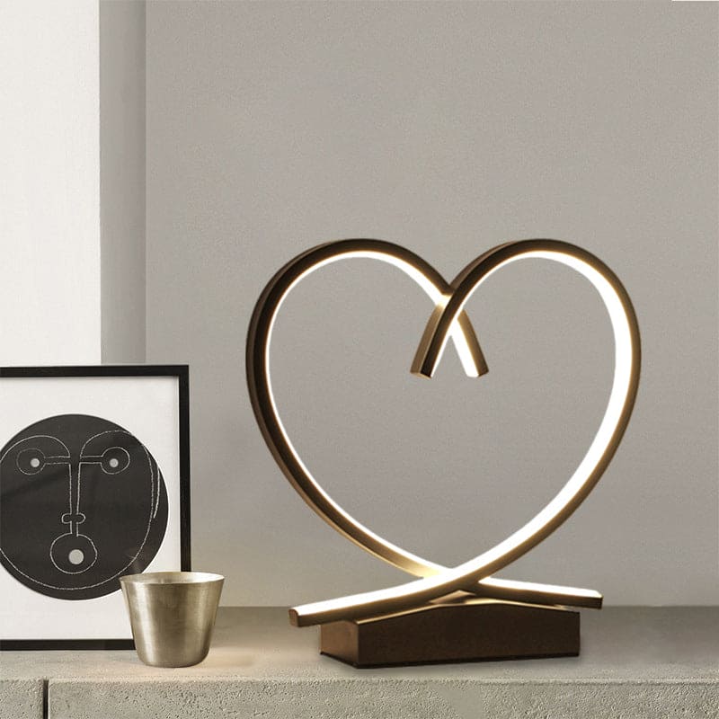 Hjerteformet Bordlampe | HeartGlow