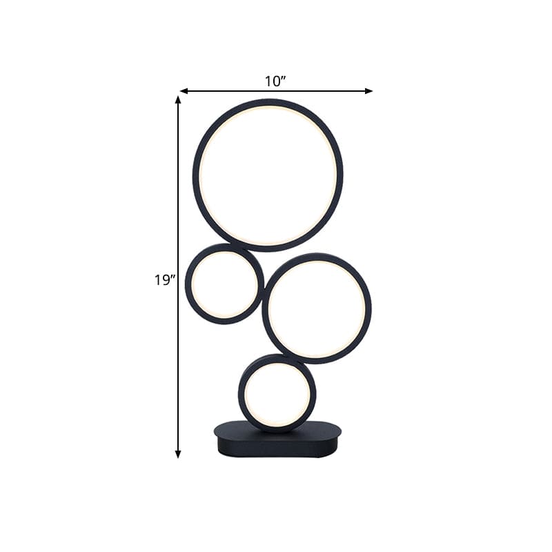 Enkel Stablet Bordlampe med Cirkelformet Fod | CircleStack