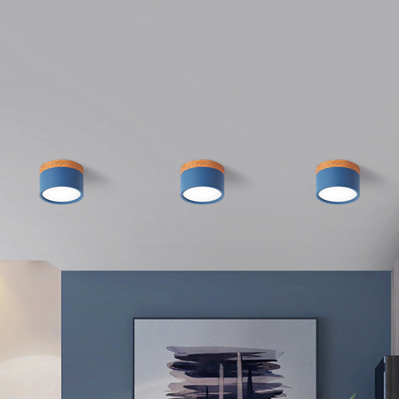 MacaronLys – Lille Loftslampe i Gul/Blå/Sort