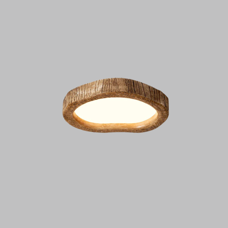 Naturlig Træ Loftlampe | TimberGlow