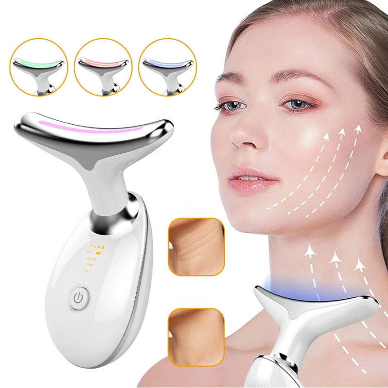 EMS Ansigt- og Nakke Løftemassager med LED-Terapi til Hudpleje-2