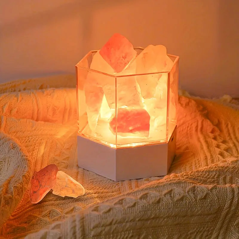 Strålende & Luksuriøs Saltstenslampe | CrystalGlow