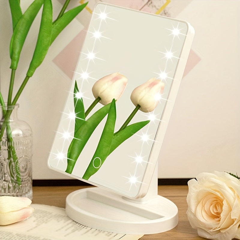 Justerbar Makeup Spejl med 16 LED Lys - Makeupspejl med Lys-6
