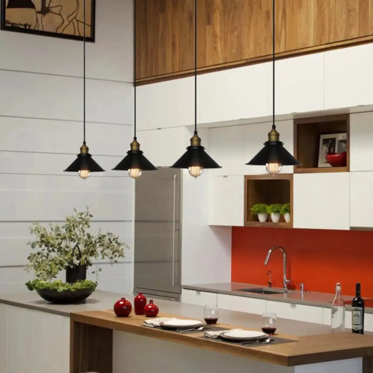 Stilfuld Skærm Loftlampe | BrassAura