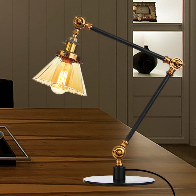 Kegleformet Klar Glas Bordlampe | Elegabel