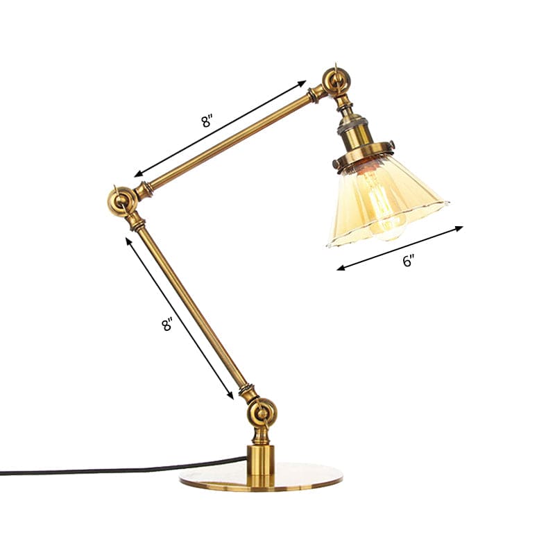 Kegleformet Klar Glas Bordlampe | Elegabel