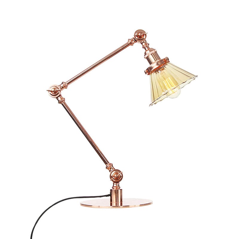 Kegleformet Klar Glas Bordlampe | Elegabel