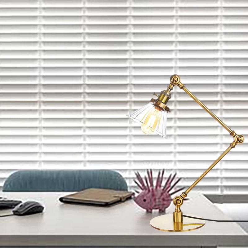 Kegleformet Klar Glas Bordlampe | Elegabel