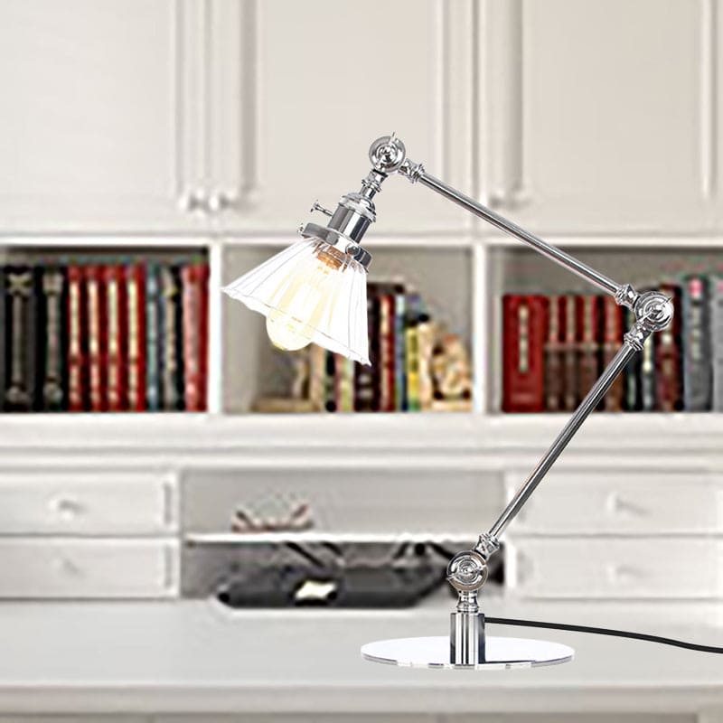 Kegleformet Klar Glas Bordlampe | Elegabel