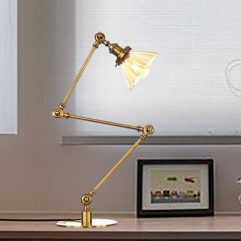Kegleformet Klar Glas Bordlampe | Elegabel