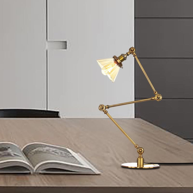 Kegleformet Klar Glas Bordlampe | Elegabel