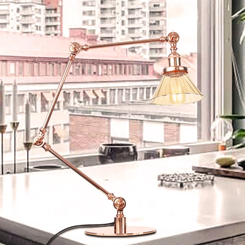 Kegleformet Klar Glas Bordlampe | Elegabel
