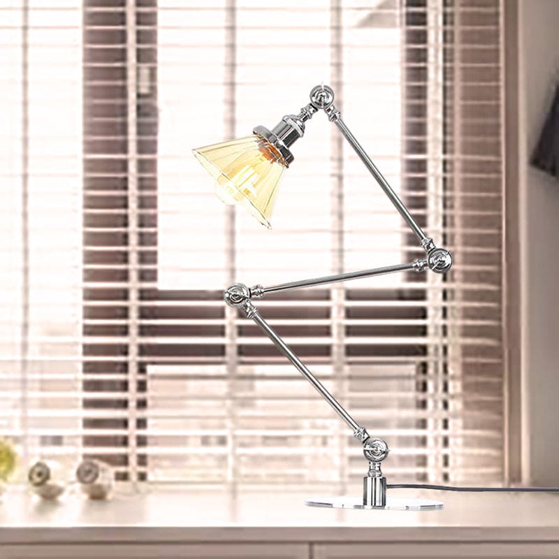 Kegleformet Klar Glas Bordlampe | Elegabel