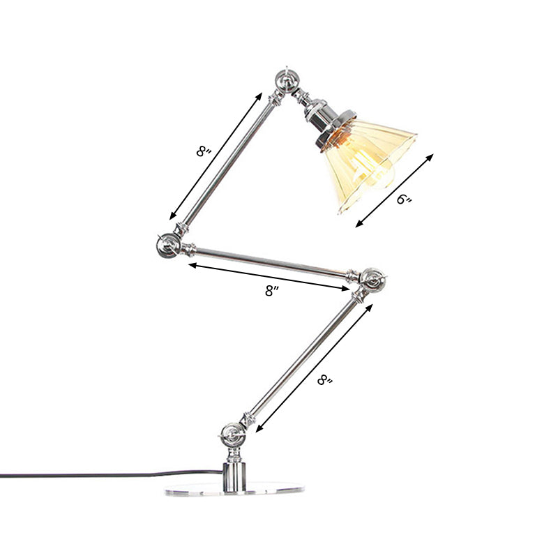 Kegleformet Klar Glas Bordlampe | Elegabel