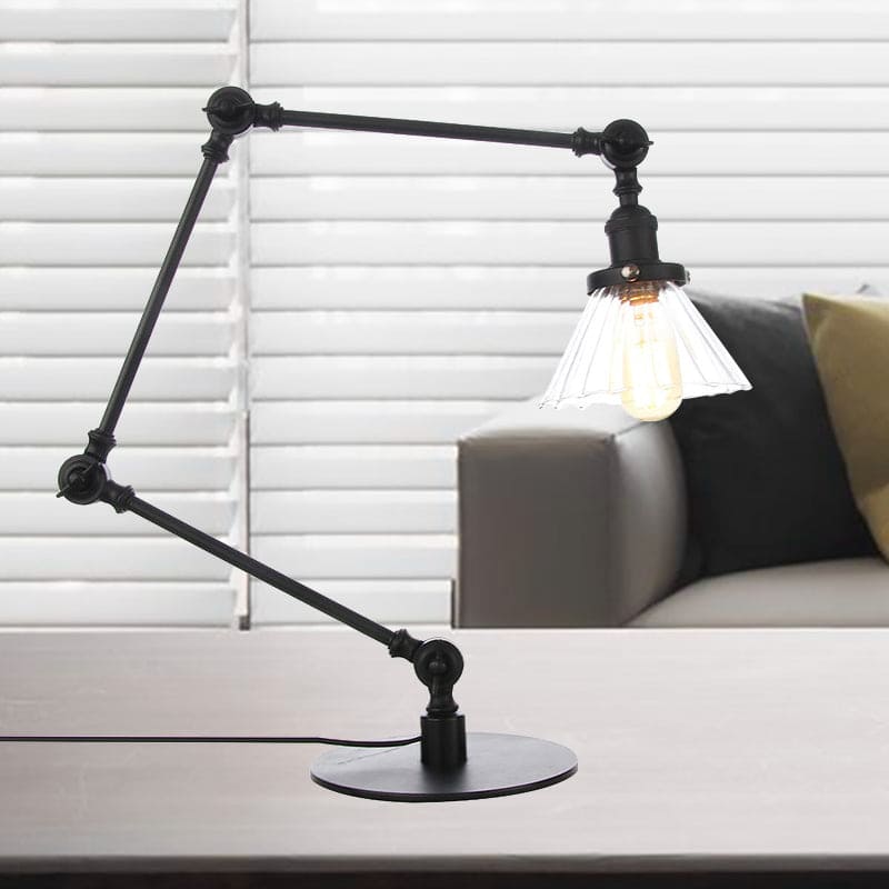 Kegleformet Klar Glas Bordlampe | Elegabel