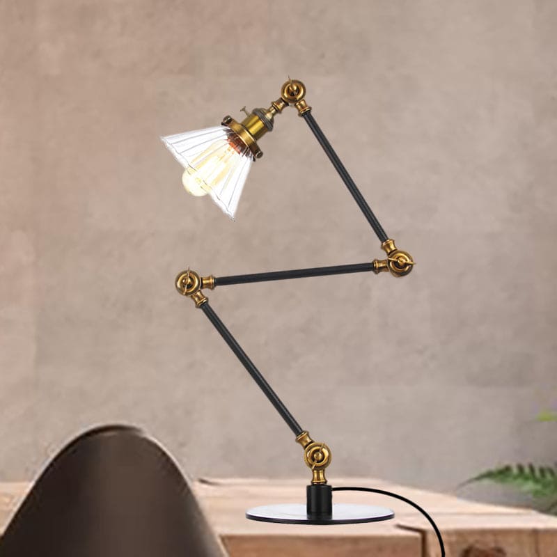 Kegleformet Klar Glas Bordlampe | Elegabel