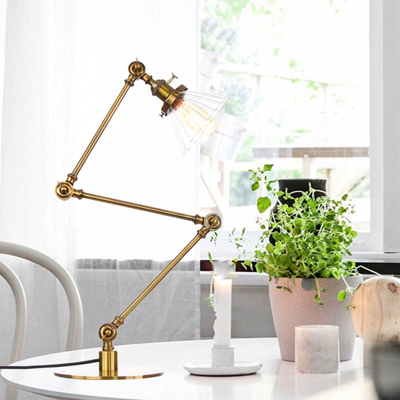 Kegleformet Klar Glas Bordlampe | Elegabel
