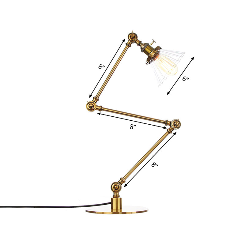 Kegleformet Klar Glas Bordlampe | Elegabel