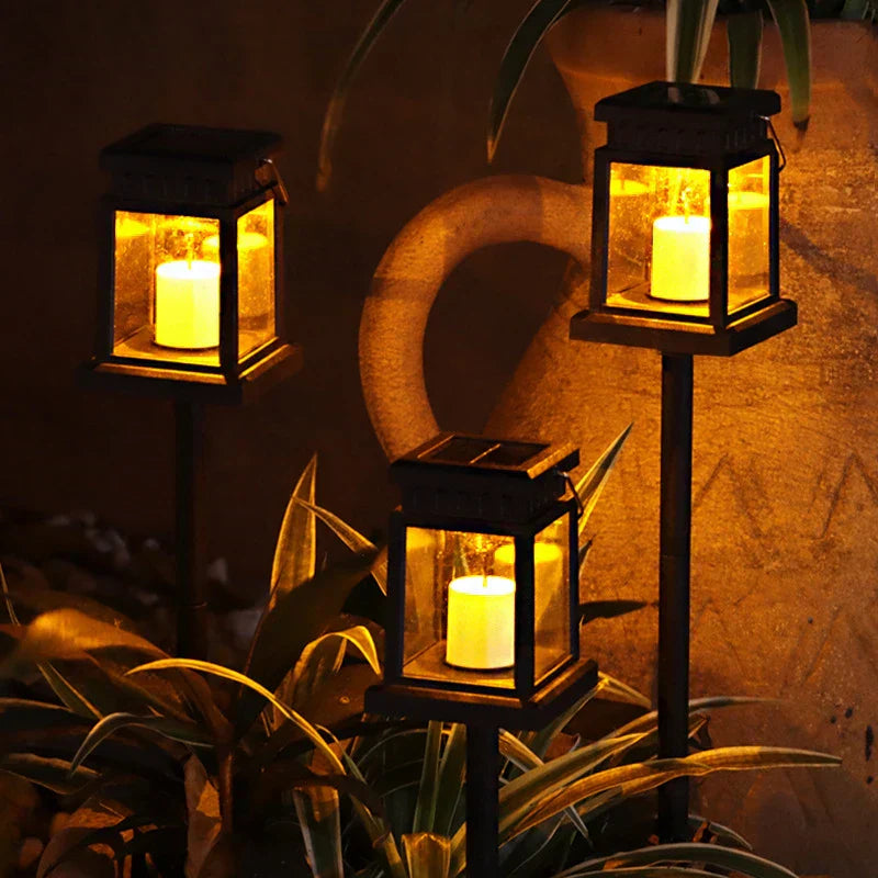 Elegant Solarlampe til Udendørs Brug med LED Belysning-4