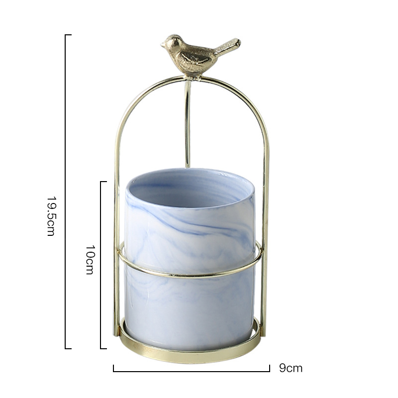 Variant image for Dekorativ Plantekrukke i Keramik med Fugledesign til Indretning-3