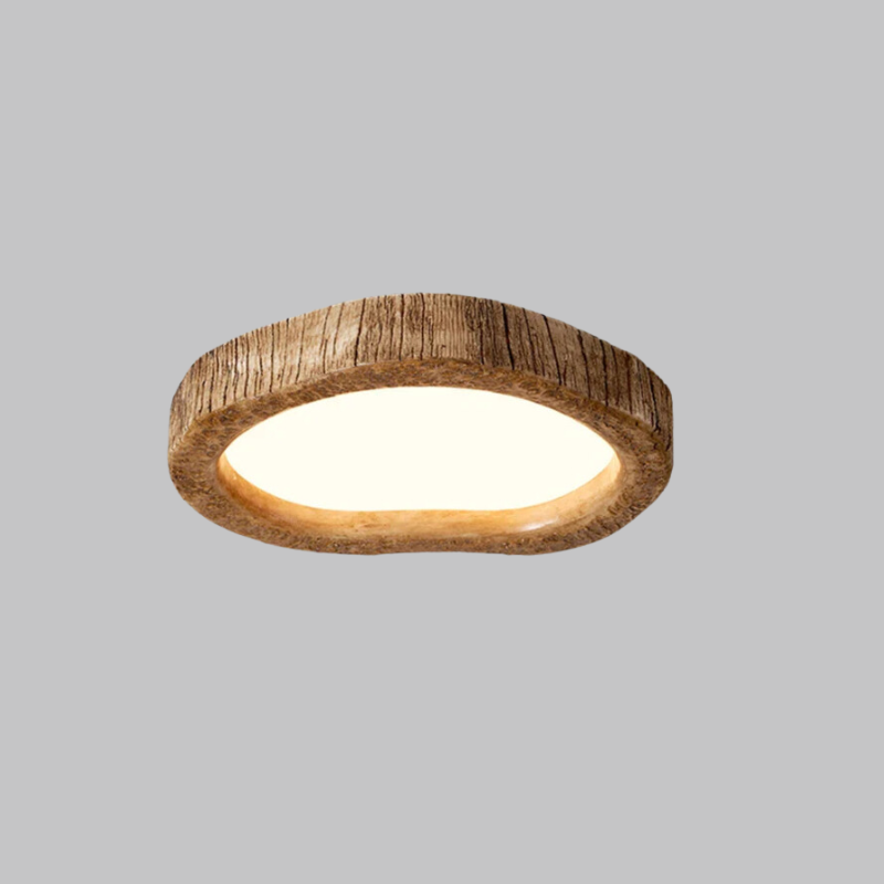 Naturlig Træ Loftlampe | TimberGlow
