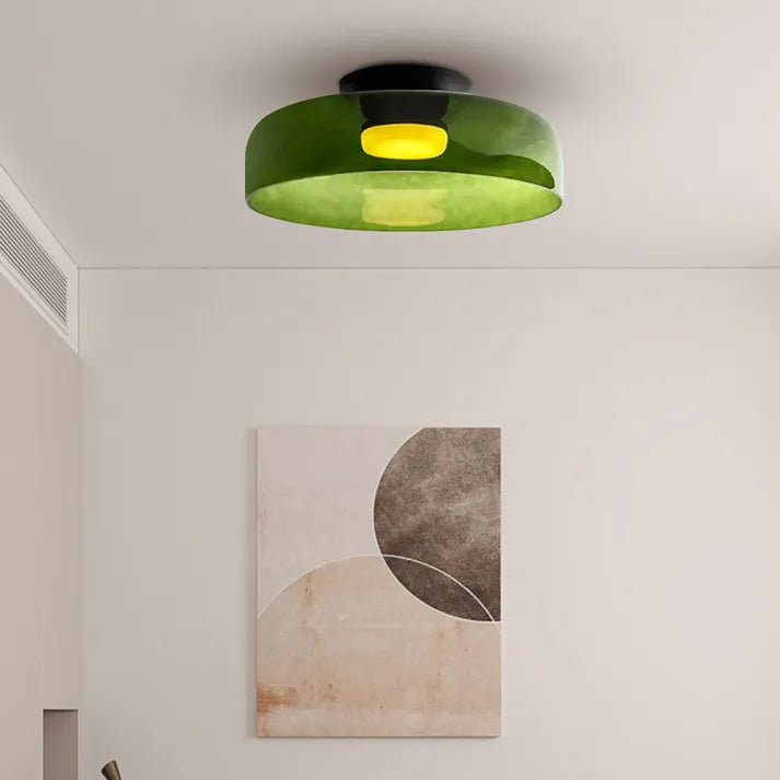 GlasElegance – Middelalderlig Loftslampe med Moderne Twist