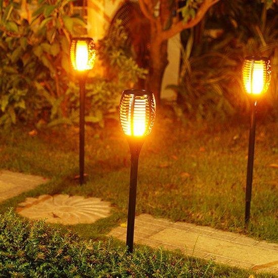 Solarlampe med 96 LED og Realistisk Flammeeffekt til Haven-5