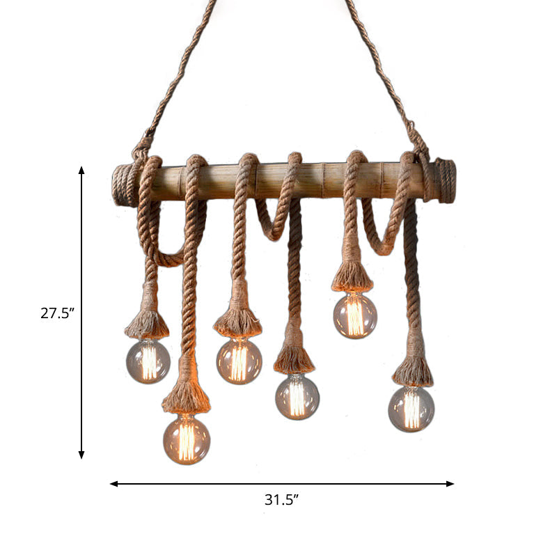 Moderne Sejlampe med Reb | NauticalBamboo