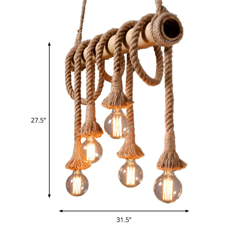 Moderne Sejlampe med Reb | NauticalBamboo