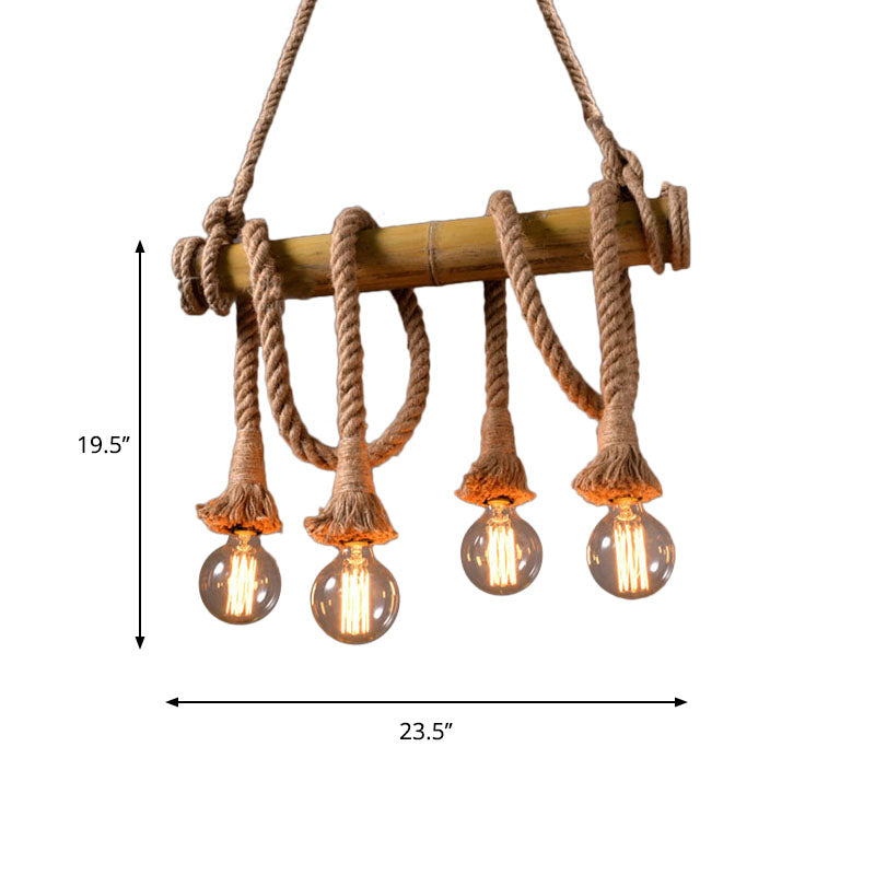 Moderne Sejlampe med Reb | NauticalBamboo