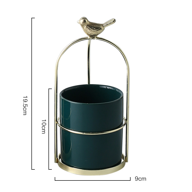 Variant image for Dekorativ Plantekrukke i Keramik med Fugledesign til Indretning-6