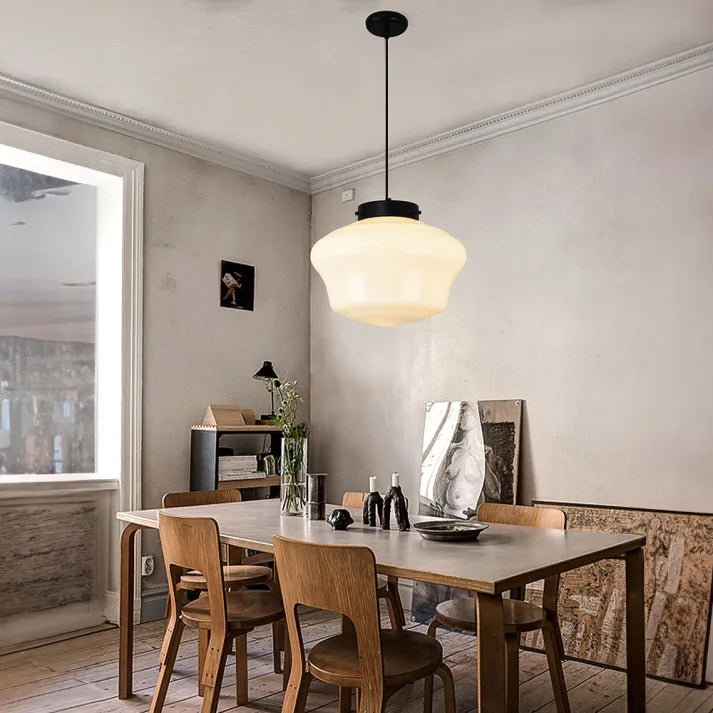 Geometrisk Mat Glas Loftlampe | GeoGlow