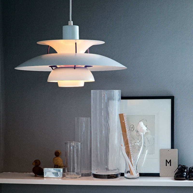 MorandiGlow Modern LED Pendel Lampe med Skærm
