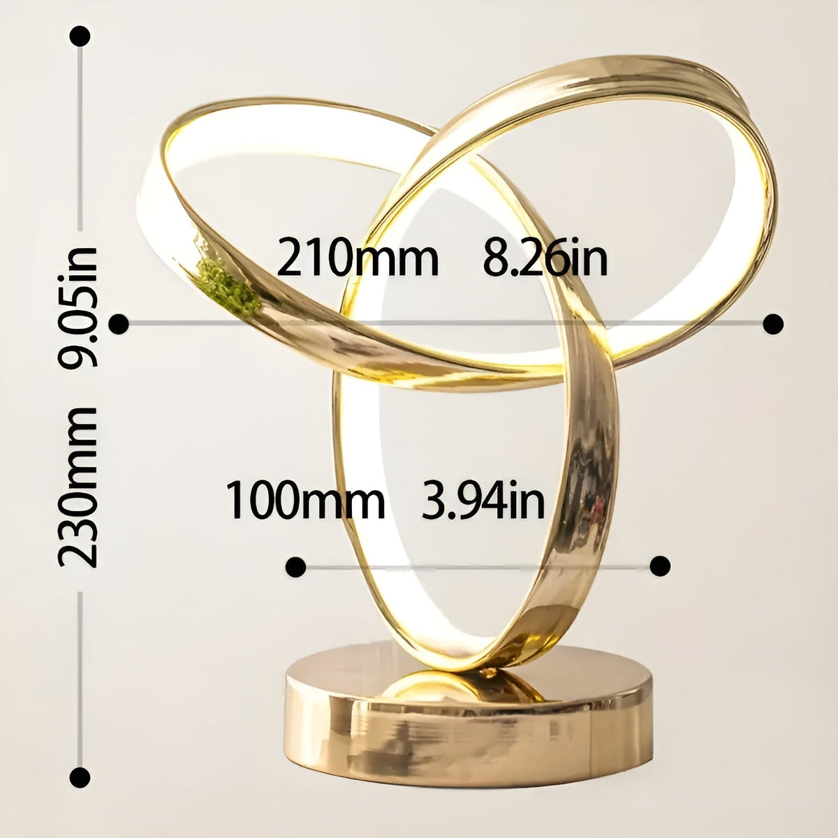 Elegant Guld Bordlampe | DecoGlow