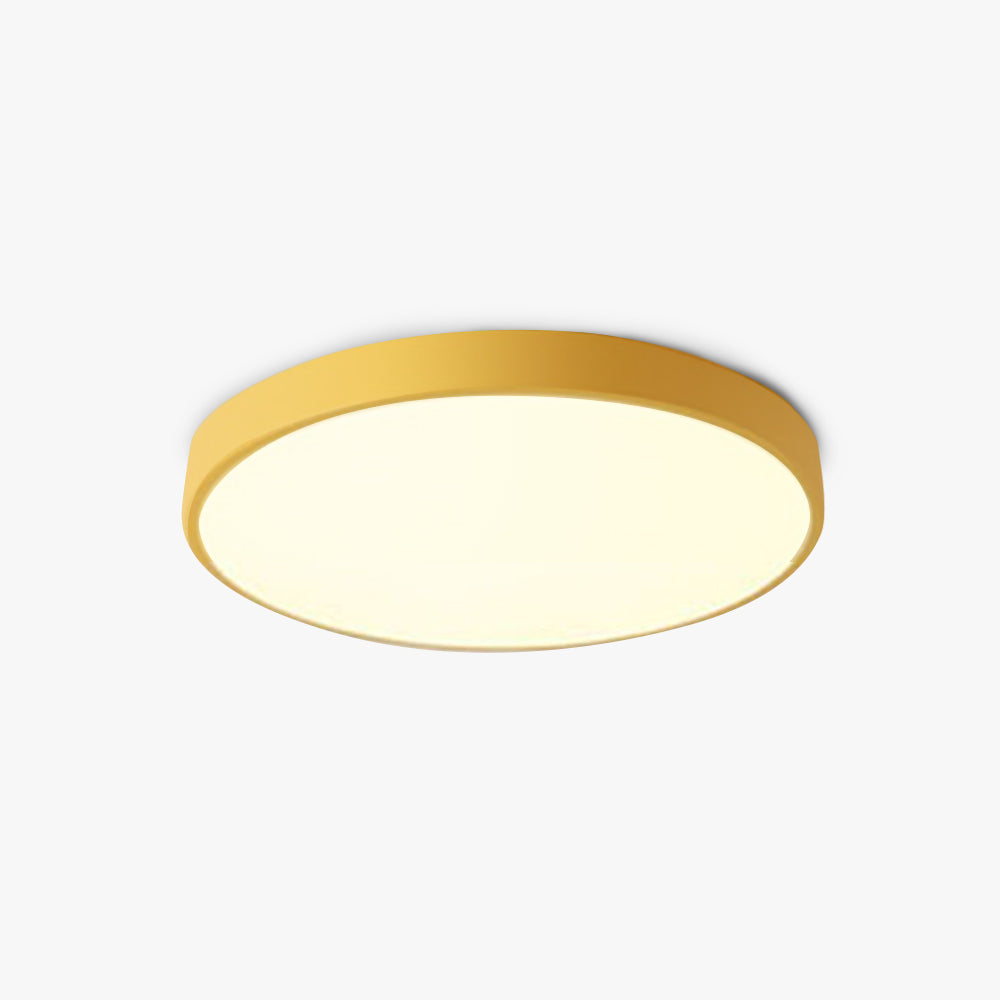 Ultra-Flad Rund Loftlampe med LED | PastelGlow