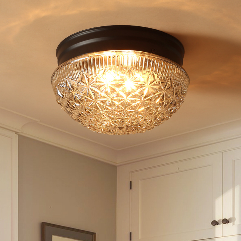 Stilfuld Glaspanel Plafondlampe | ClearLuxe
