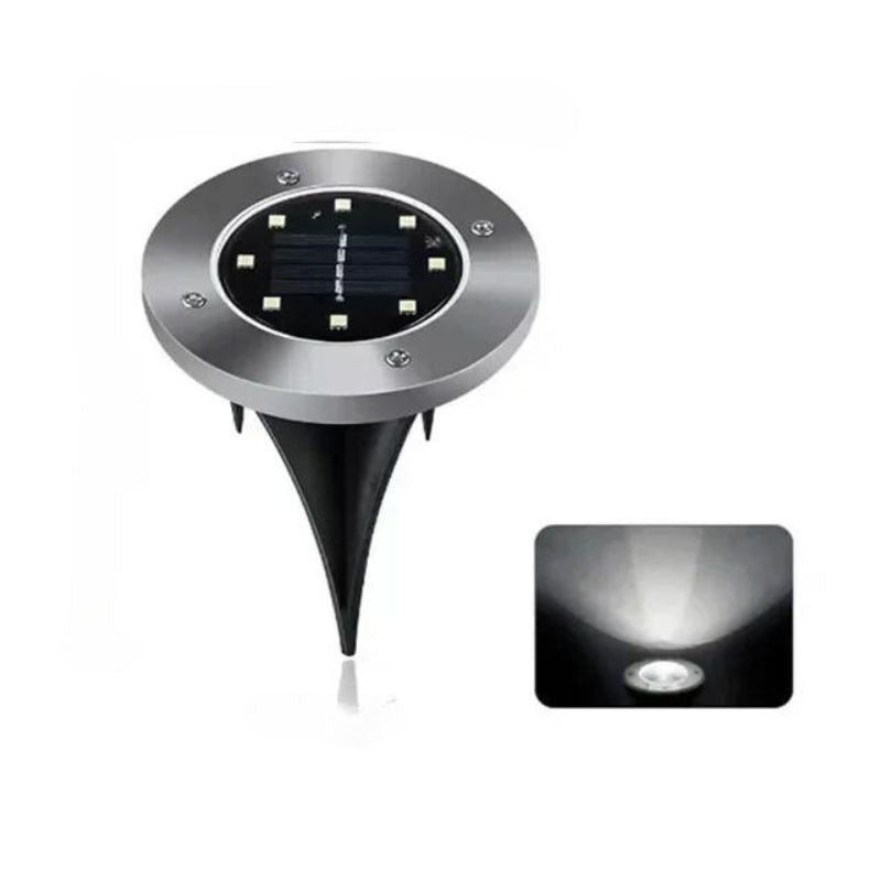 Solarlampe til Haven i Rustfrit Stål med LED Belysning-4