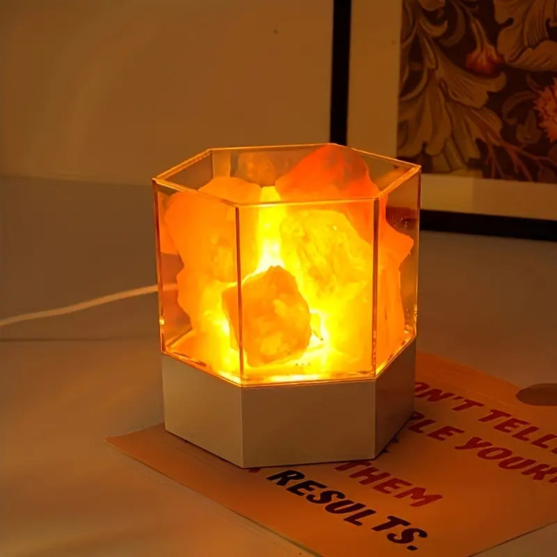 Strålende & Luksuriøs Saltstenslampe | CrystalGlow