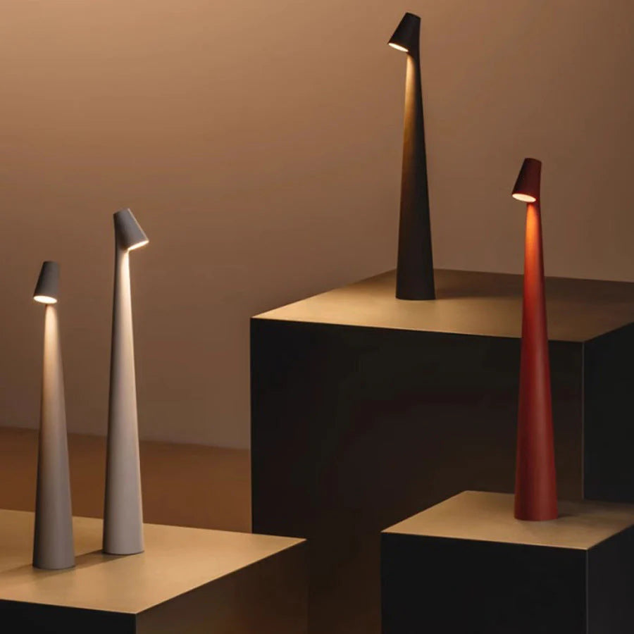 Nordic minimalistisk design stemningslampe | Trådløs | LED | Læselampe | Middagslampe