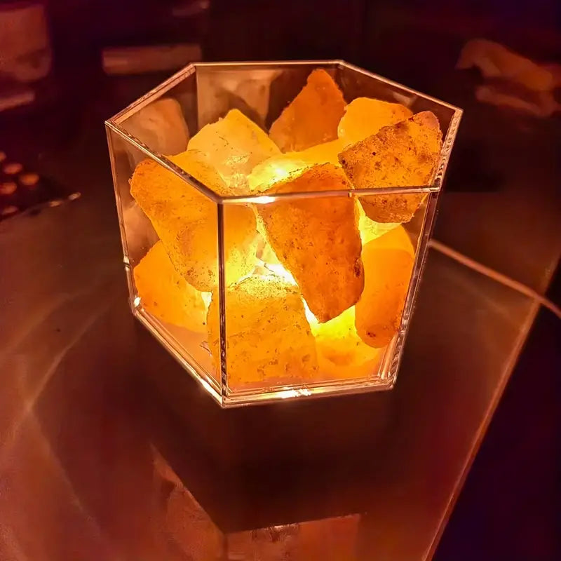 Strålende & Luksuriøs Saltstenslampe | CrystalGlow