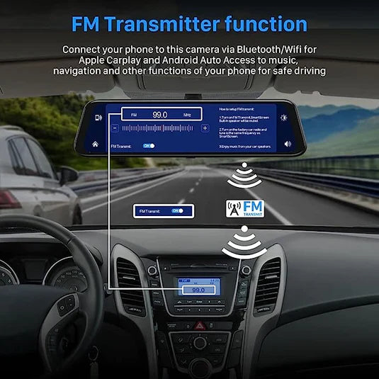 Bil Spejlkamera – 4K Opløsning & Integreret CarPlay | SafeView