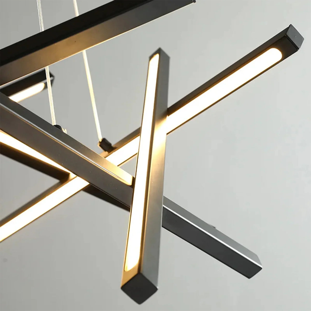 LuxeFlow - Moderne LED Hængelampe med Abstrakte Linjer