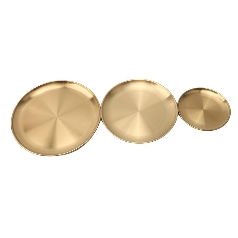 Golden Element Tallerkenkollektion – Elegant 3-delt Sæt | GoldEdge